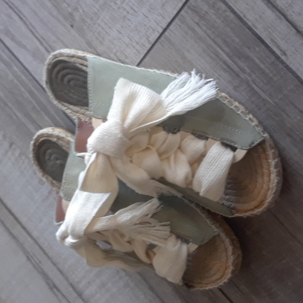 Chloe Espadrille Peep Toe Slides View 2